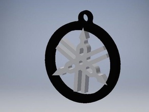 yamaha portachiavi doppia estrusione i le chiavi chiave a catena marchio logo segno simbolo 3d print model - Mito3D