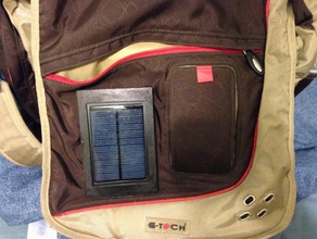 cargador solar de la mochila monte móvil teléfono 3d print model - Mito3D