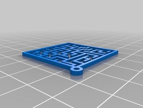 my customized earrings ortogonal maze 2 3d print model - Mito3D