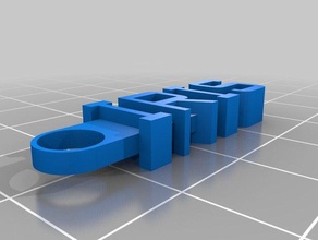 my customized message keychain iris organization 3d print model - Mito3D