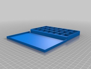 caixa de medicamentos org tampa recipientes personalizado 3d print model - Mito3D