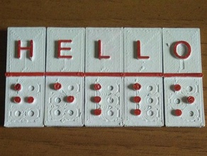 alphabet braille de l'apprentissage l'accessibilité makeredchallenge 3d print model - Mito3D