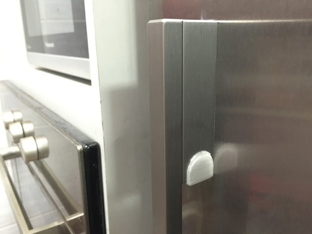 fisher&paykel fridge handle edge cap kitchen dining 3D print model - Mito3D