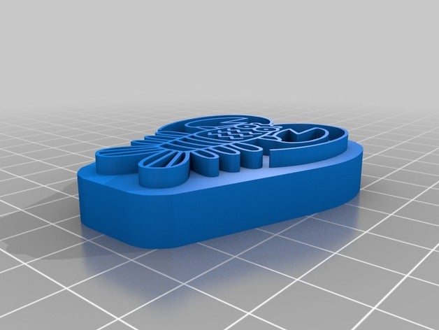 timbre langosta des signes les logos personnalisé 3D print model - Mito3D