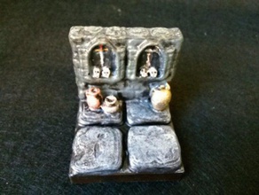 cripta della parete urne giocattolo gioco accessori dnd piastrelle dungeon miniature openforge pathfinder rpg da tavolo terreno 3d print model - Mito3D