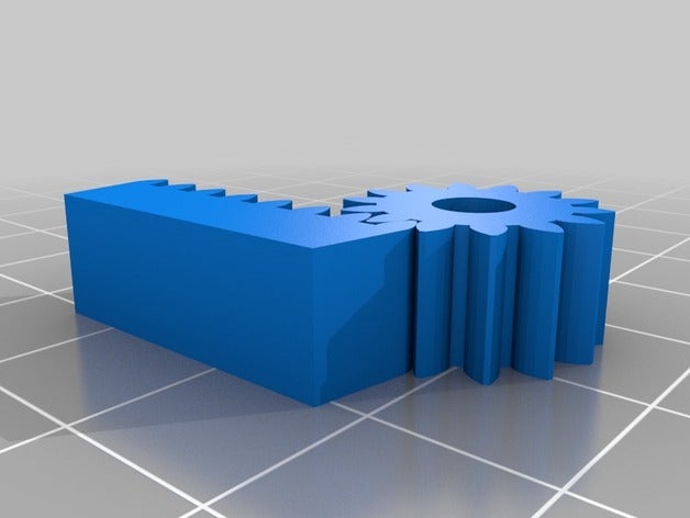 il mio personalizzato pignone della cremagliera robotica 3D print model - Mito3D