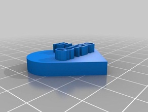 my customized heart message 3d print model - Mito3D