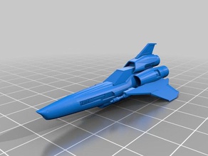battlestar galactica viper mk2 limpo veículos 3d print model - Mito3D