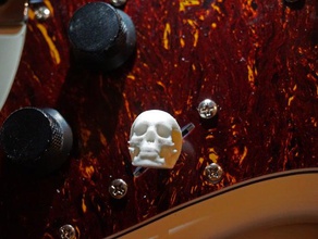 electric guitar skull tone switch music stratocaster 3d print model - Mito3D