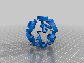dice 12 number customized 3d print model - Mito3D