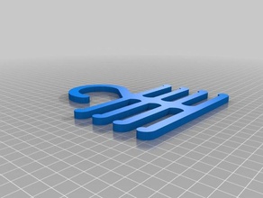 tie hanger 2x4 organization 3d print model - Mito3D
