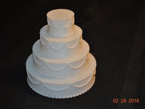 bolo de casamento alimentos bebida 3d print model - Mito3D