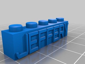 jeff lego blok necklacekeychain inşaat oyuncaklar özelleştirilmiş 3d print model - Mito3D