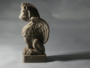 new york gargoyle-statue durchsucht Replikate Grotesk lion 3d print model - Mito3D