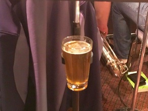 music stand pint-glass holder beer 3d print model - Mito3D