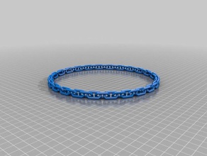 50-link catena circolare sculture personalizzato 3d print model - Mito3D