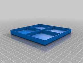 il mio quadrato su misura vassoi organizzazione 3d print model - Mito3D