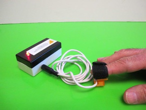 pulsador dedobutton dedo los juguetes juegos la accesibilidad activador anillo tecnología de asistencia dedos discapacidad handicap pulse púlsar toque 3d print model - Mito3D