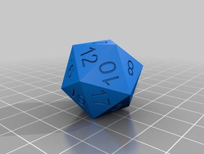 20 faces dice toy game accessories dd roll table 3d print model - Mito3D