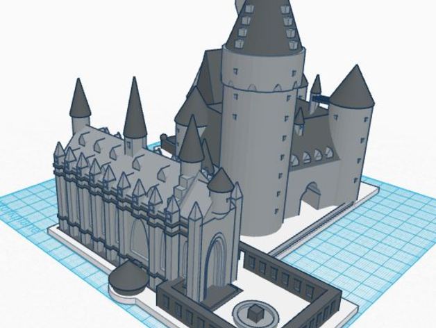 hogwarts scuola di magia stregoneria castello, parte 1, 3 harry potter stampa 3d la castelli torre del castello harrypoter harrypotter 3D print model - Mito3D