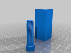 basic threaded screw parts 3d print model - Mito3D