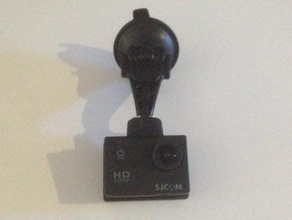 garmin suction cup mount adapter sj4000 camera action prenta duo xl sjcam 3d print model - Mito3D