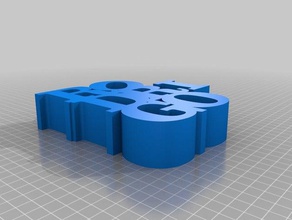 mon personnalisés variable mot de la sculpture sculptures 3d print model - Mito3D