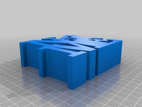 variable Wort-Skulptur Skulpturen angepasst 3d print model - Mito3D