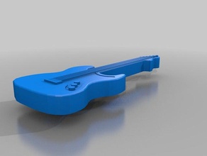 guitar tie clip jewelry 3d print model - Mito3D