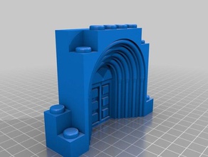 puerta rom&aacutenica 172 Bau - Spielzeug exin castillos 3d print model - Mito3D