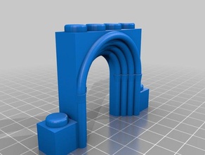 puerta rom&aacutenica 172 Bau - Spielzeug exin castillos 3d print model - Mito3D