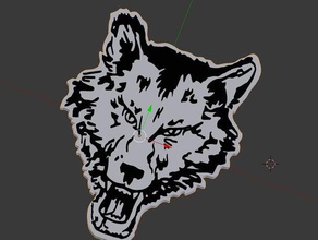 perle de la ville loups des signes logos 3d print model - Mito3D