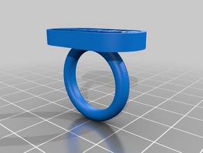 señoras dvnt texto anillo los anillos personalizado 3d print model - Mito3D