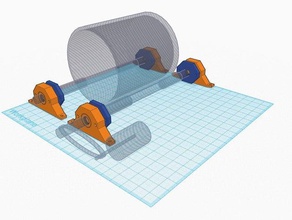 axis holder 624 bearing balls mill engineering ball milling machine powder 3d print model - Mito3D