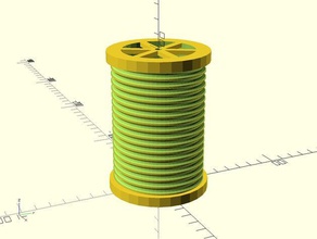customizable threaded spool generator parts customizer 3d print model - Mito3D