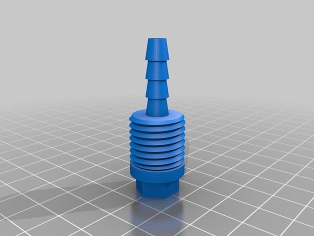 my customized hose tank water but container connector outdoor garden 3D print model - Mito3D