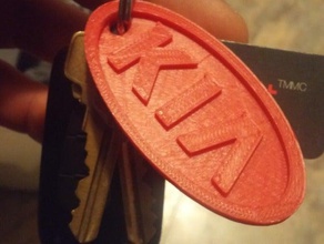 kia logotipo keychain chaveiros 3d print model - Mito3D