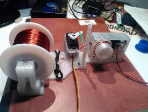 open emag electromagnet wrapping machine physics astronomy motor openscad servo wire-wrapping 3d print model - Mito3D