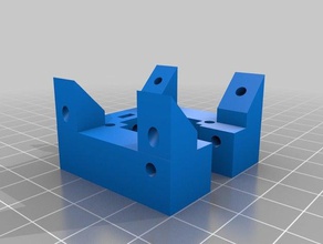 delta carriage end stop bolt hole added 3d printer parts carrige carrier kossel mini 3d print model - Mito3D