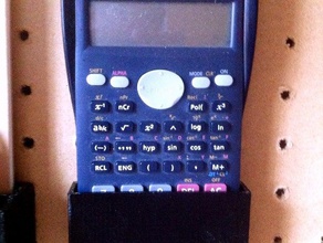 casio fx-82ms calculadora pegboard titular ferramenta os titulares caixas personalizado 3d print model - Mito3D
