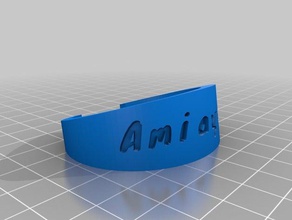özelleştirilmiş bilezik amiayah benim bilezikler 3d print model - Mito3D