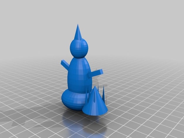 lila-bonhomme de neige 3d l'impression 3D print model - Mito3D