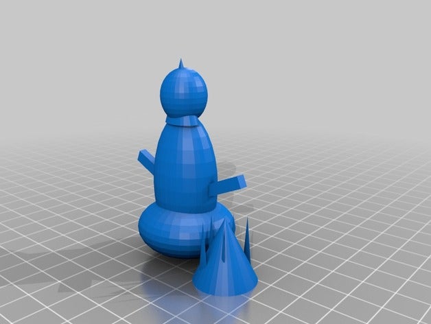 lila-snowman2 3d printing 3D print model - Mito3D