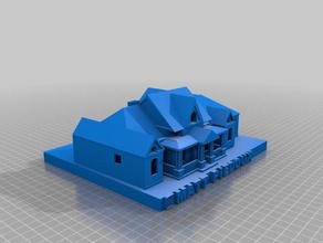 milioni di ettari 3d la stampa architettura impressionante blueprint cool gotico casa mansion 3d print model - Mito3D