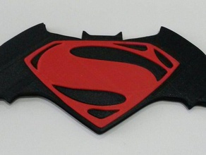 batman superman signos logotipos 3d print model - Mito3D