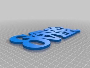game over sign sculptures customized 3d print model - Mito3D