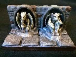 gargoyle walls toy game accessories dnd tiles dungeon miniatures openforge pathfinder rpg tabletop terrain 3d print model - Mito3D