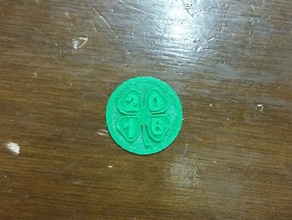 2016 clover button coins badges 4 leaf st-patricks-day st patricks day 3d print model - Mito3D