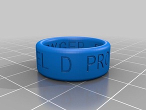 my customized ring round edge rings 3d print model - Mito3D