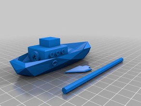 lowpoly boat vehicles education learning 3d print model - Mito3D